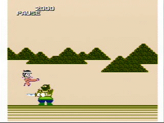 Goku fights a bandit