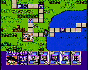 Goku on his way from the Kame House