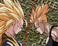 SSJ3 SonGoku vs. Mirai Trunks